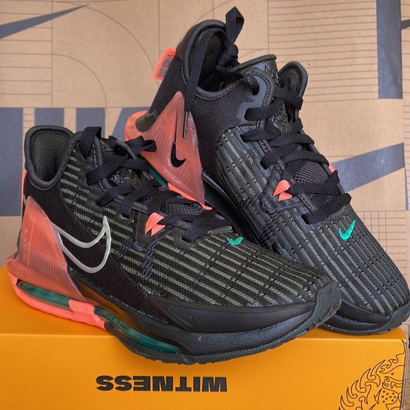 Nike LEBRON WITNESS VI Black/Metallic Silver Sequoia Men’s ••• - Picture 5 of 16